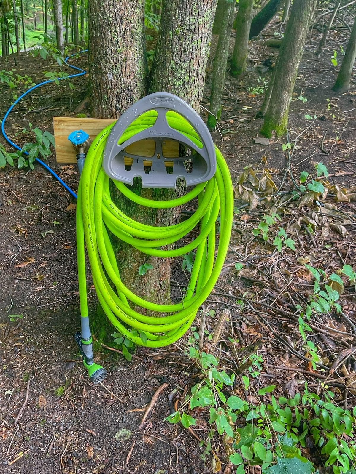 Outside hose for your use as well.